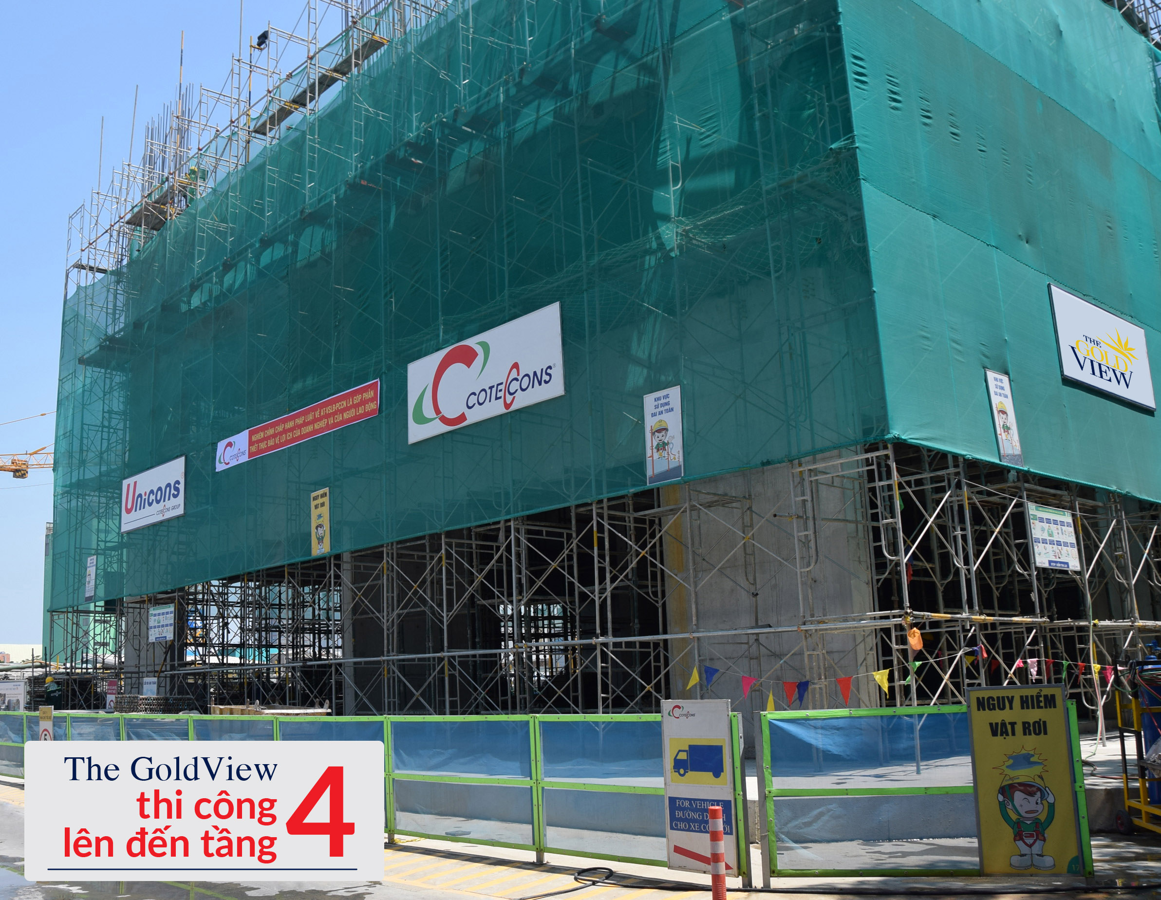 Hình thực tế tại công trường The GoldView tháng 4.2016